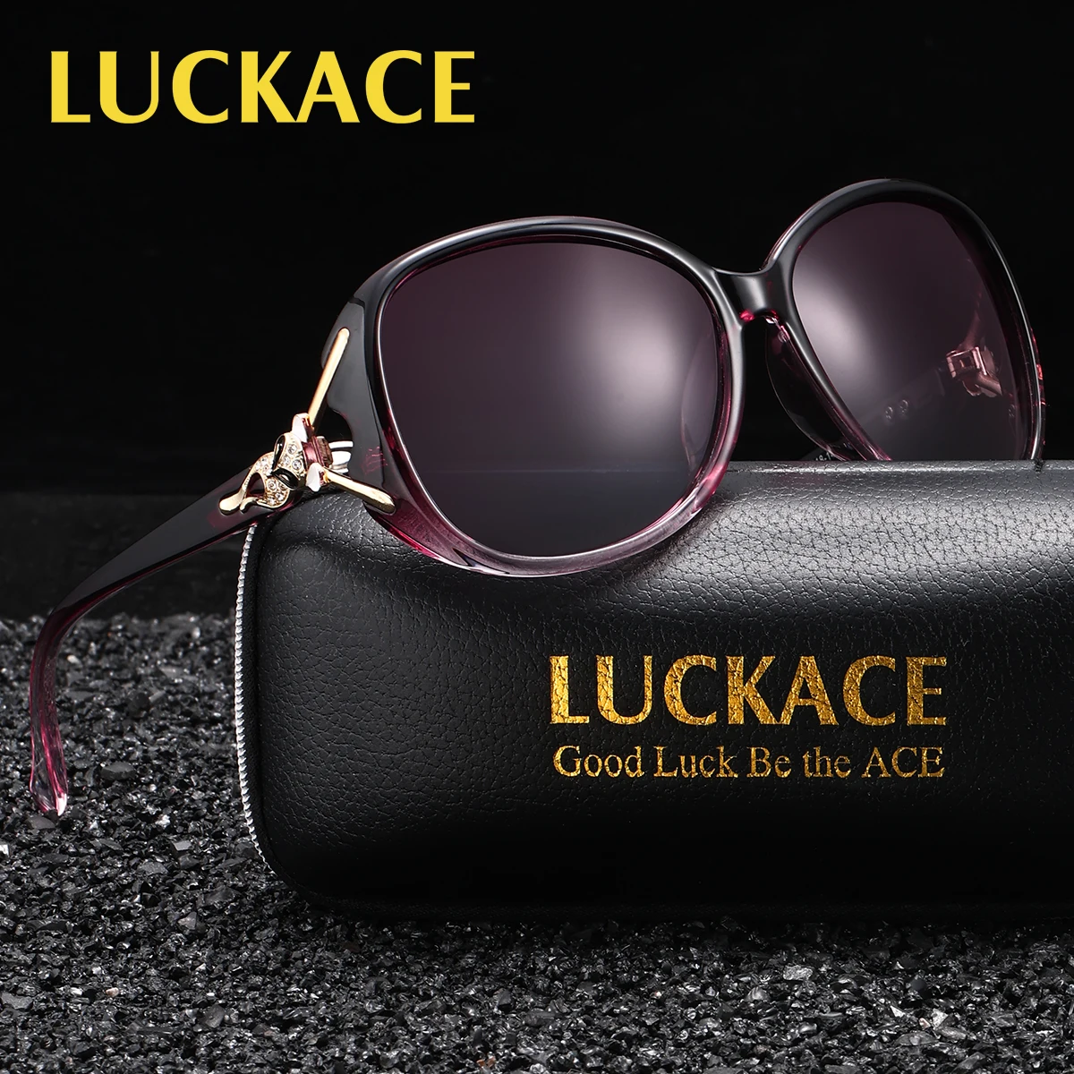 Luckace Men's Sunglasses Polarized Glasses Tac Lens Butterfly Frame Fashion Dec…