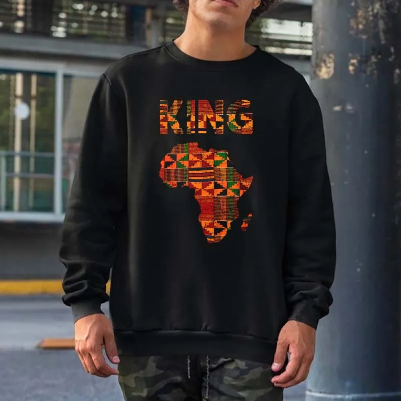 

Cool African King Design Kente Cloth Africa Ghana Kids Men Sweatshirts Men Women Streetwear Crewneck Hooded Cotton Hoodies