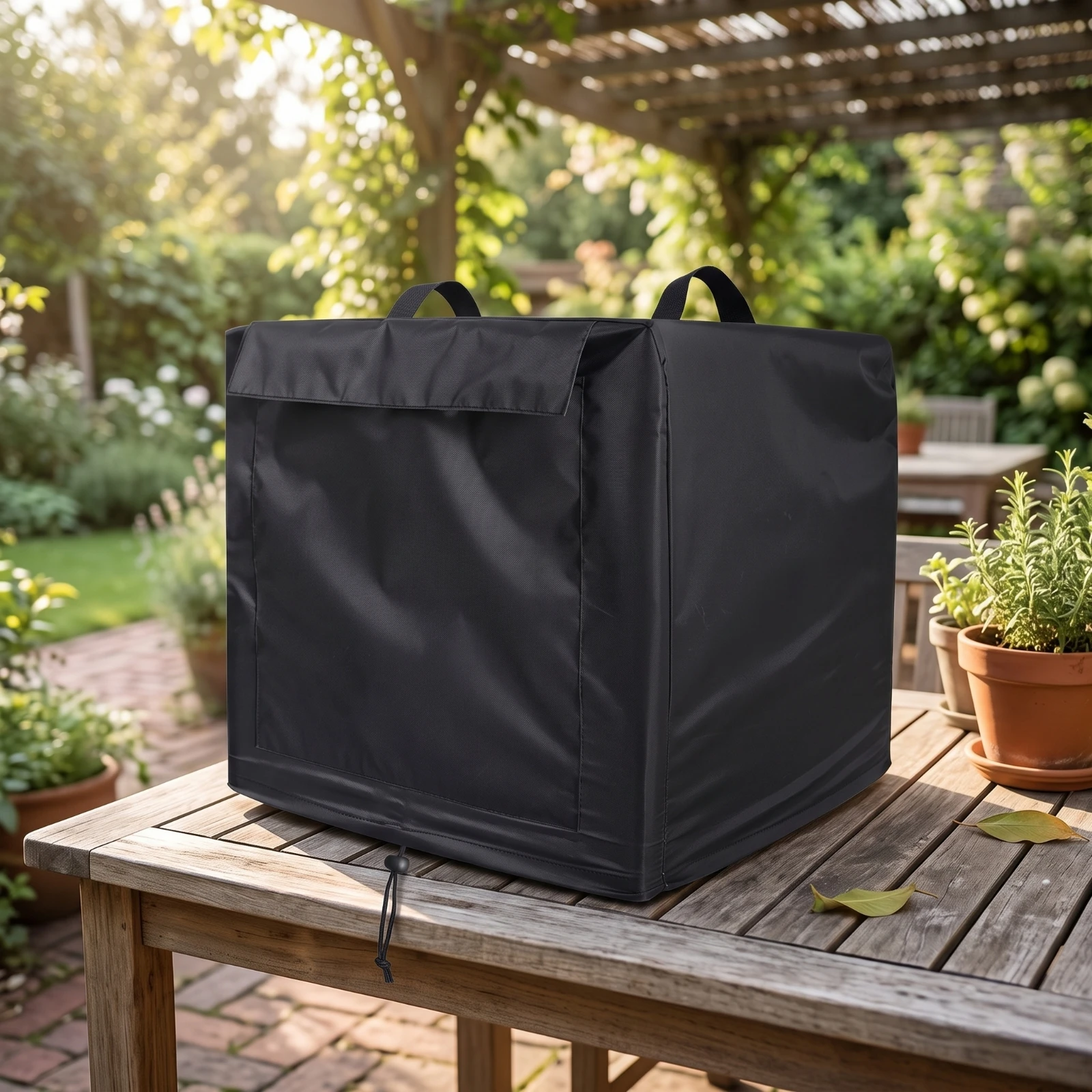 Pizza Oven Cover with Pocket Water-Resistant Pizza Oven Cover with Carry Handle Heavy-Duty Long-Lasting for Outdoor Cooks, Patio