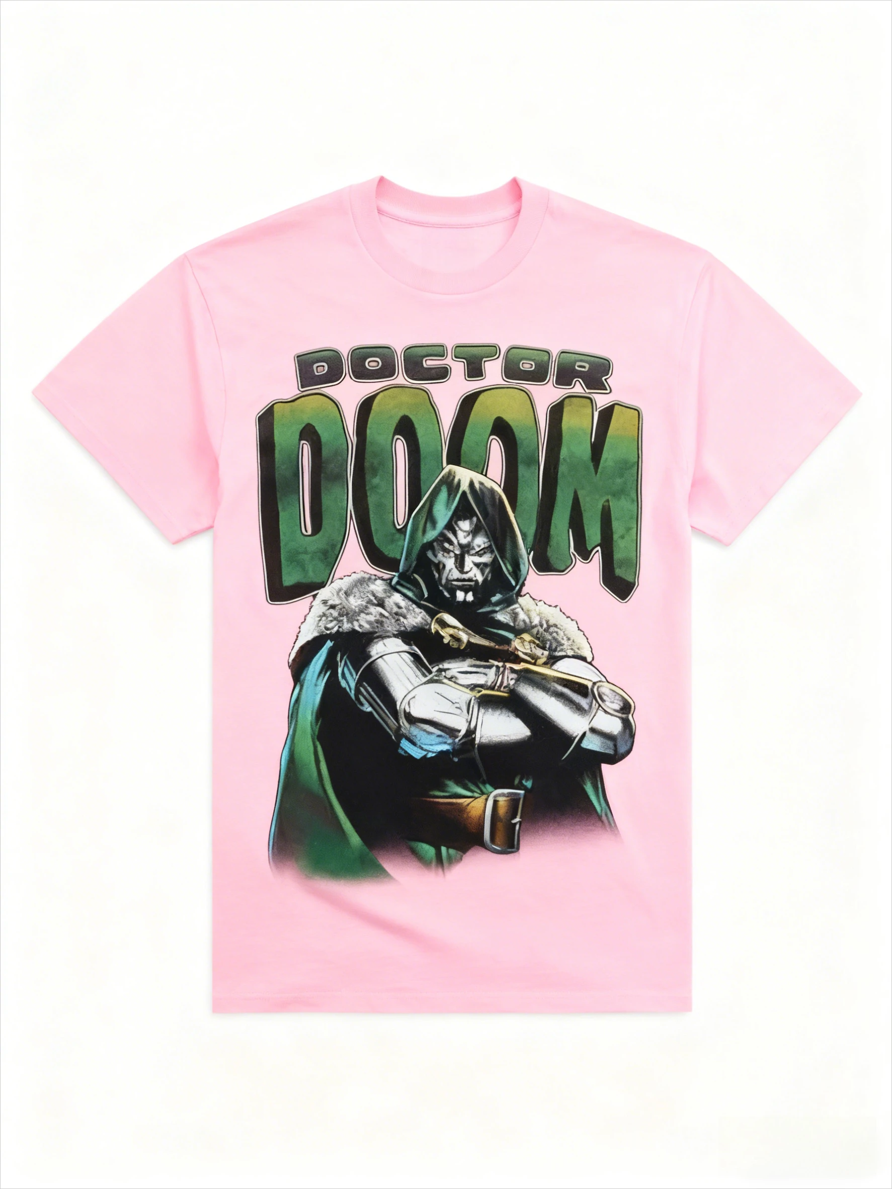 Camiseta informal holgada para hombre con estampado de la portada de cómic de Marvel Authentic 2026 New Trend Fantastic Four "Doctor Doom"
