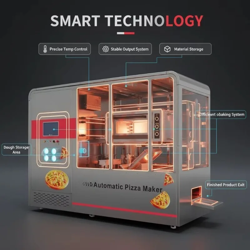 Customize Restaurant Automatic Pizza-making Machine. Small In Size. Supports Both Thin And Thick Crusts