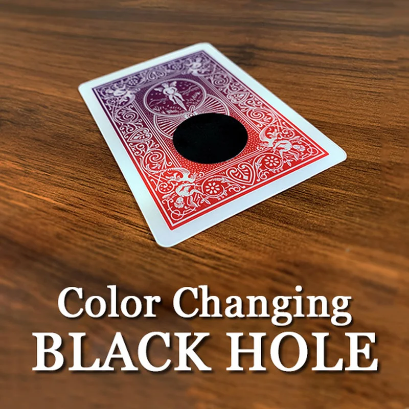 

Color Changing Black Hole Close up Magic Tricks Gimmick Hole Vanishing From Card Hole Illusion Magician Toys Street Magic Props