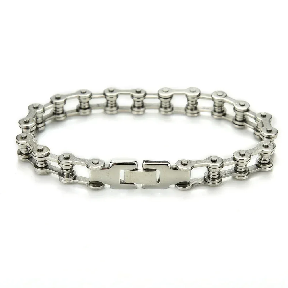 Stainless Steel Biker Chain Bracelet Mens Bracelet Link Chain Motorcycle Bicycle Style Bracelets Fashion Punk Bangles Jewelry