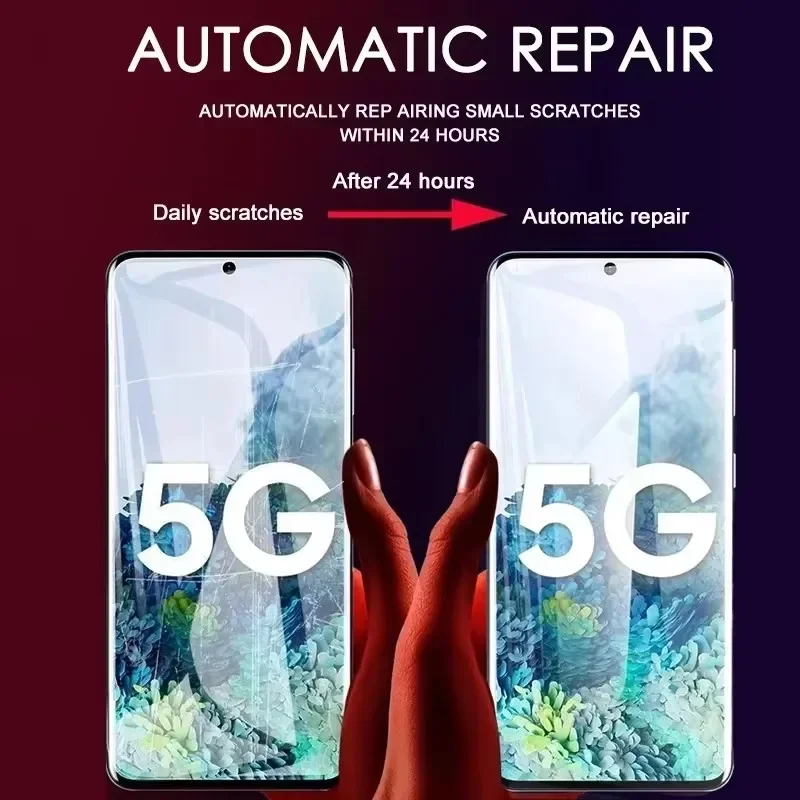 5 Piezas Película de Hidrogel para Samsung Galaxy S21 S22 S20 S23 S24 Ultra S10 S9 S8 Plus FE Protector de Pantalla para Samsung Note 20 10 9 Plus 5