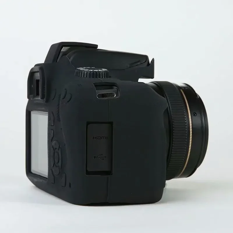 Weiche Silikonkautschuk-Körperabdeckung, für Canon EOS 4000D 3000D Digitale Schutzhülle Fototasche + kostenlose gehärtete Folie