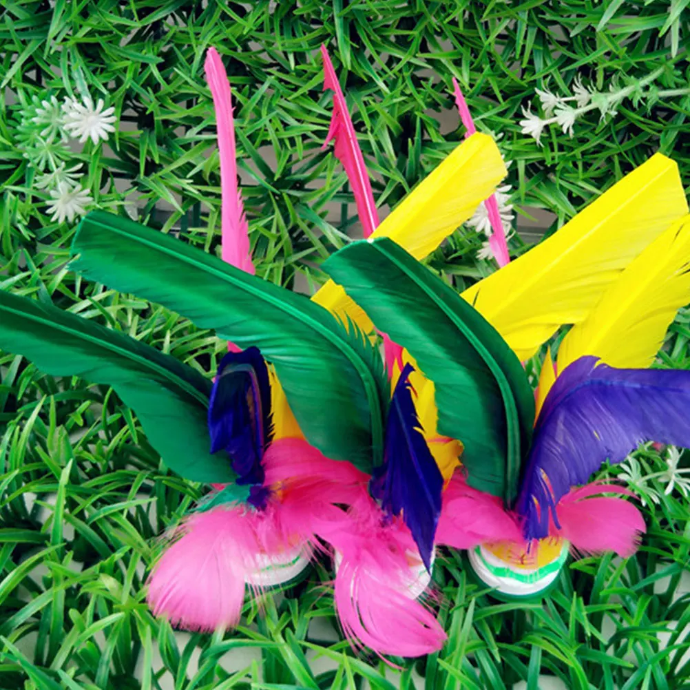 

10 Pcs Shuttlecock Feathered Goose Plume Kick Outdoor Thickened Oxford Base Shuttlecocks Child