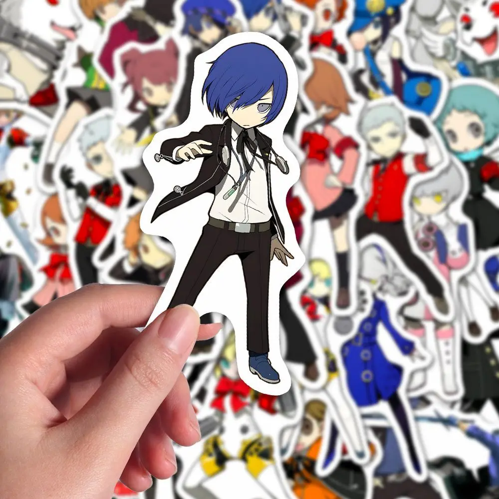 Persona Amamiya Ren Anime Sticker Yuuki Makoto Stickers Cute Q Version Laptop Phone Case Decor Student Stationery Kawaii Gift