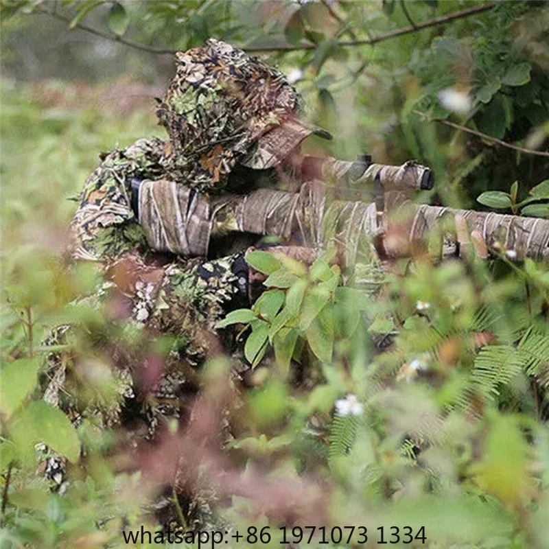 -Hunting Tactical 3D Camouflage Poncho Cloak Tree Leaves Camo Ghillie Suit