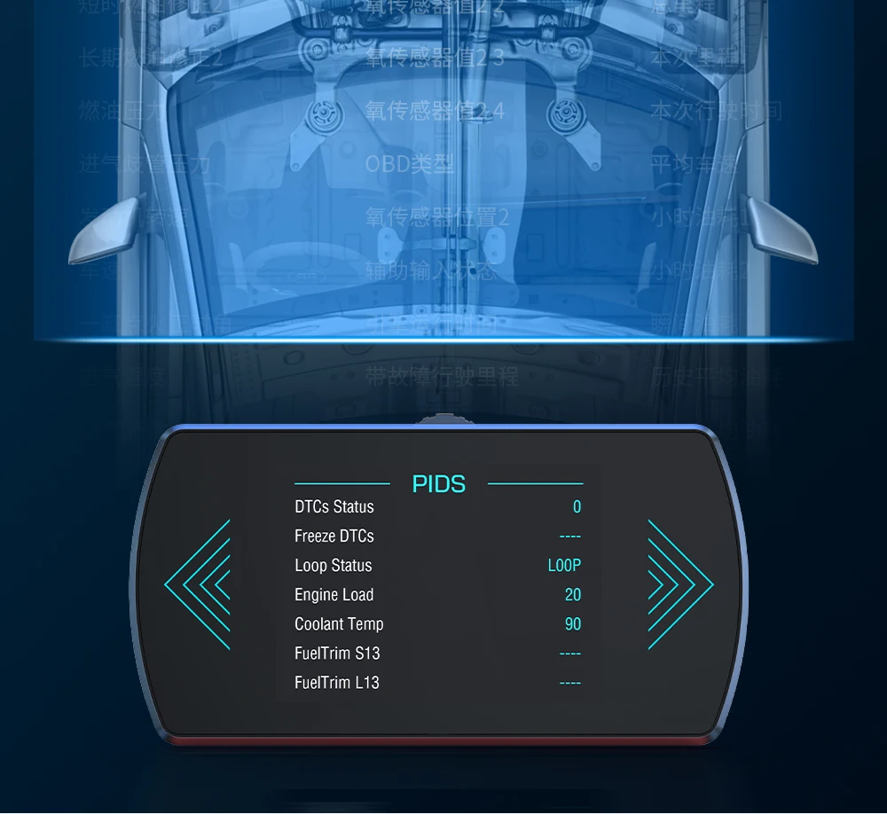 P12 Auto Head Up Display Für HUD OBD Digital Geschwindigkeit Meter On-Board-Computer Mit Übergeschwindigkeit Alarm Wasser Temp meter Spannung RPM – Detail 15