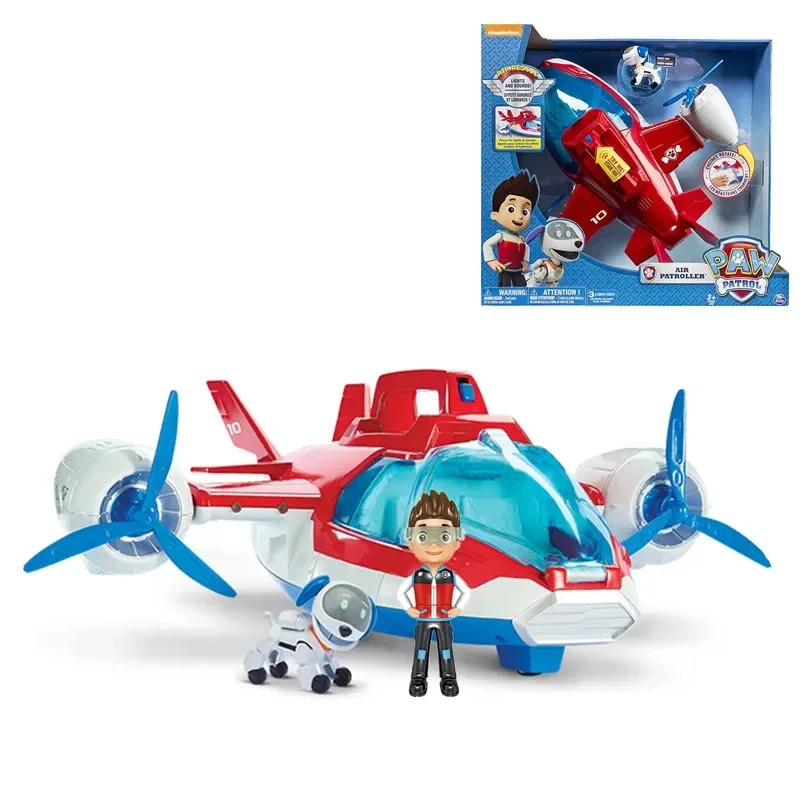 Paw Patrol Toys Set Air patrol rescue aircraft yacht Ryder Captain Robot Dog Sound Effect Action Figures Toy for Children Gift