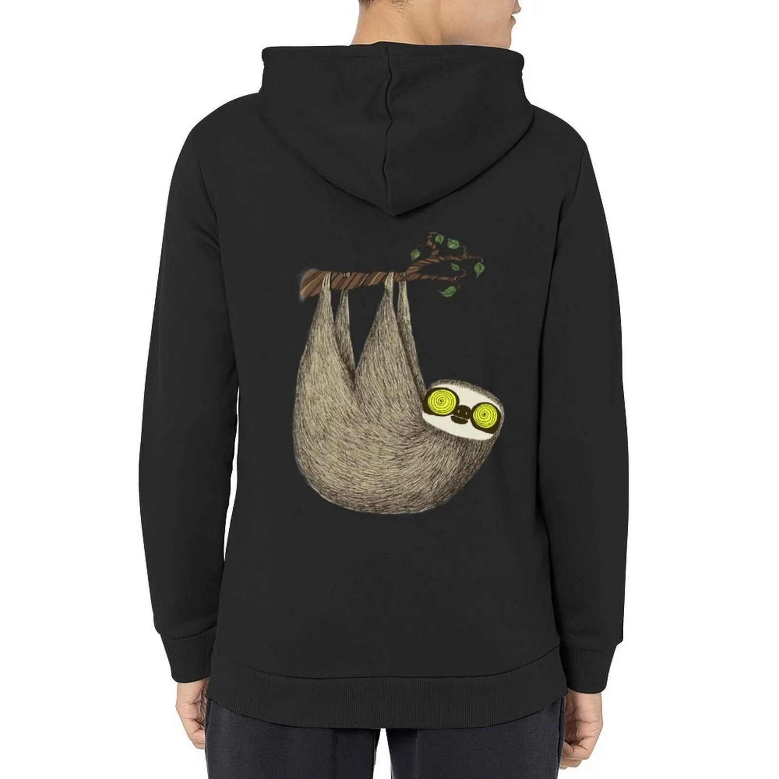 

Hypnotic Sloth Hoodie men's autumn clothes men wear men's clothing men's sweat-shirt set hoodie men
