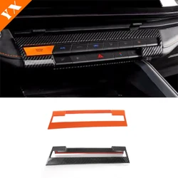 For Changan UNIV UNI-V Accessories 2023-2024 Carbon Orange Car Center Air Outlet Ac Vent Switch Decor Sticker Anti Scratch Cover