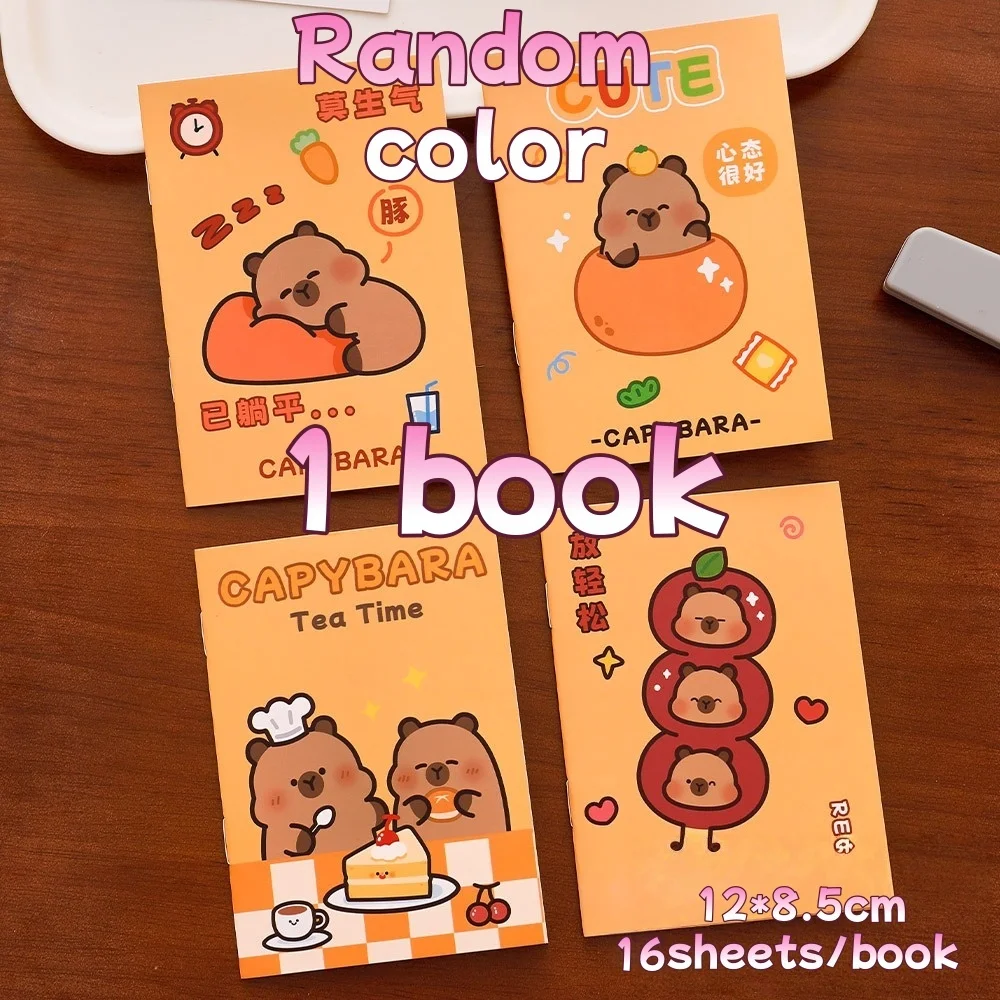 Leuke Capybara Mini Draagbaar Kladblok Kantooragenda Cartoon Klein Briefpapier Studentennotitieboekje Beloningscadeau voor kinderen