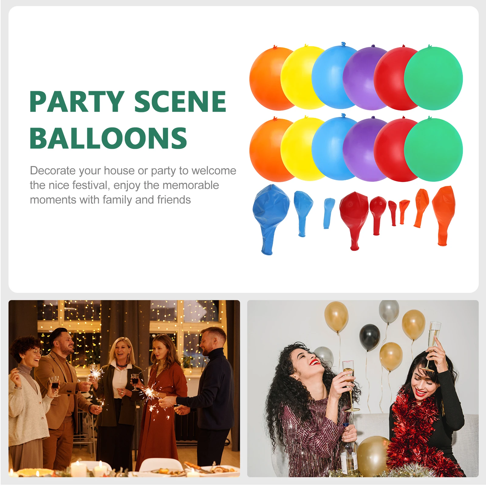

Latex Balloon Set Colored Balloons Decoration Decorate Emulsion Birthday Party Colorful Bride Decorations