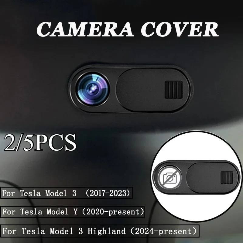 Car Camera Cover for Tesla Model 3/Y Highland ModelY Juniper Interior Cabin Ultra-Thin Slide Blocker Privacy Protector 2017-2026
