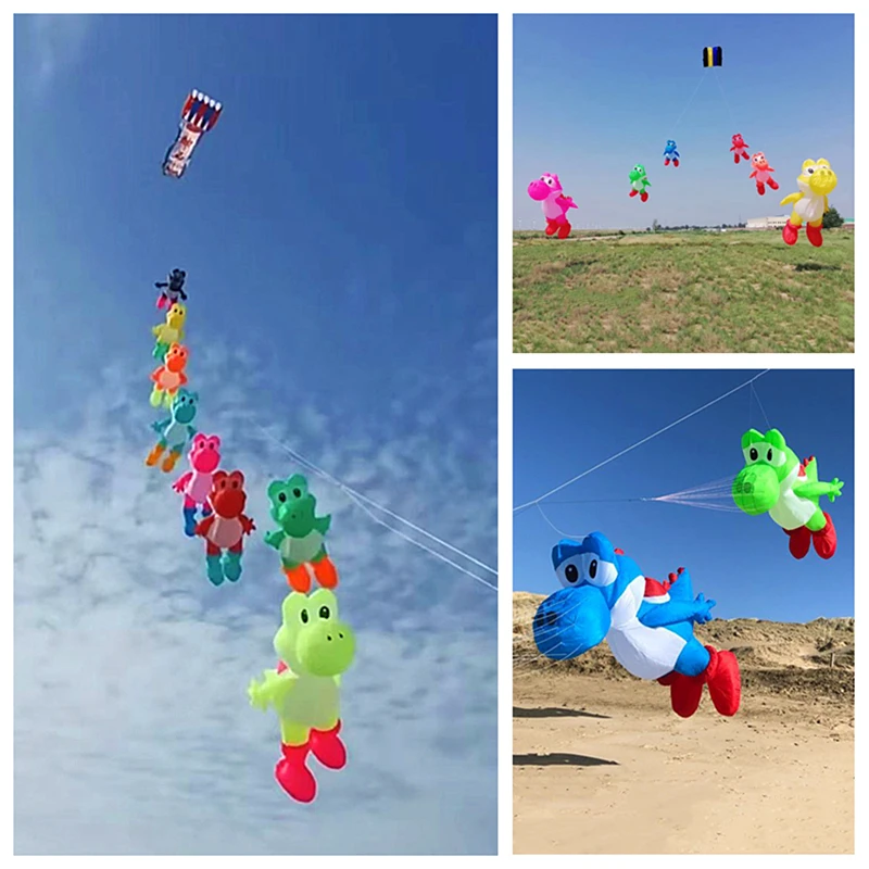 Free shipping 3m Dragon Kite Pendant Nylon kites Soft kites flying inflatable show kite line flying toys dragon fly kitesurfing