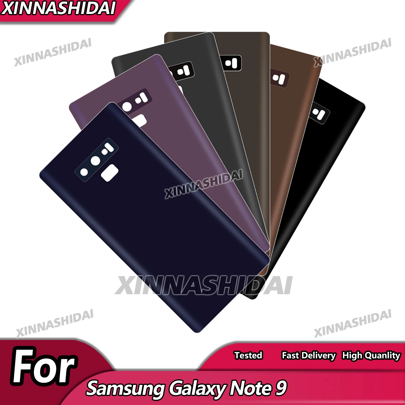 

Для Samsung Galaxy Note 9 N960 N9600 N960F задняя крышка аккумулятора Note 9, стеклянная панель, корпус, чехол для объектива камеры