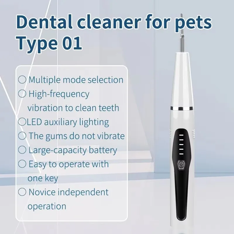 Factory Wholesale Dog Pet Electric Toothbrush Set With Brush Heads Ultrasonic Tooth Stains Calculus Remover Tooth Cleaner