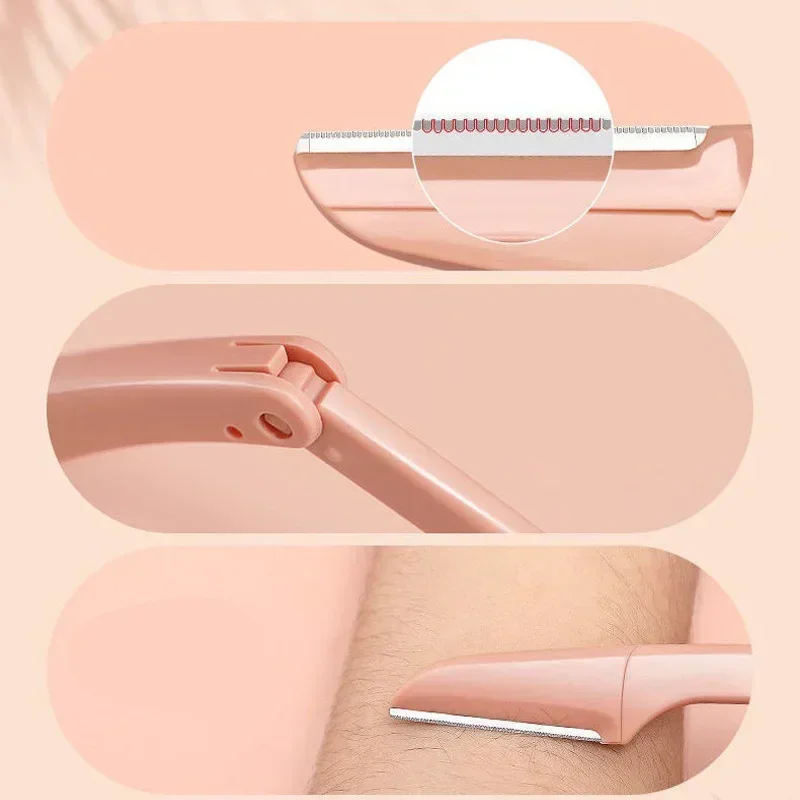 for Women Eyebrow Profiler Hair Remover 3Pcs Eyebrow Trimmer Facial Pocketknife Epilators for Ladies Face Eyebrow Shape Shaver