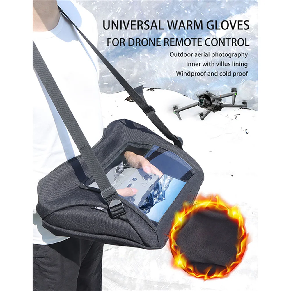 1 Pcs Waterproof Drone Controller Warm Gloves Anti-wind Outdoor Winter Cold Protective Gloves for DJI Remote Controller