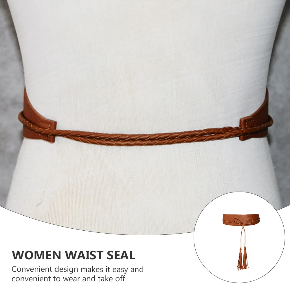 

1pc Wide Belt Women Waist Seal Fashion Accessories Tassel Design Elastic Luxury Renaissance Festival Outfit Clothes Belt