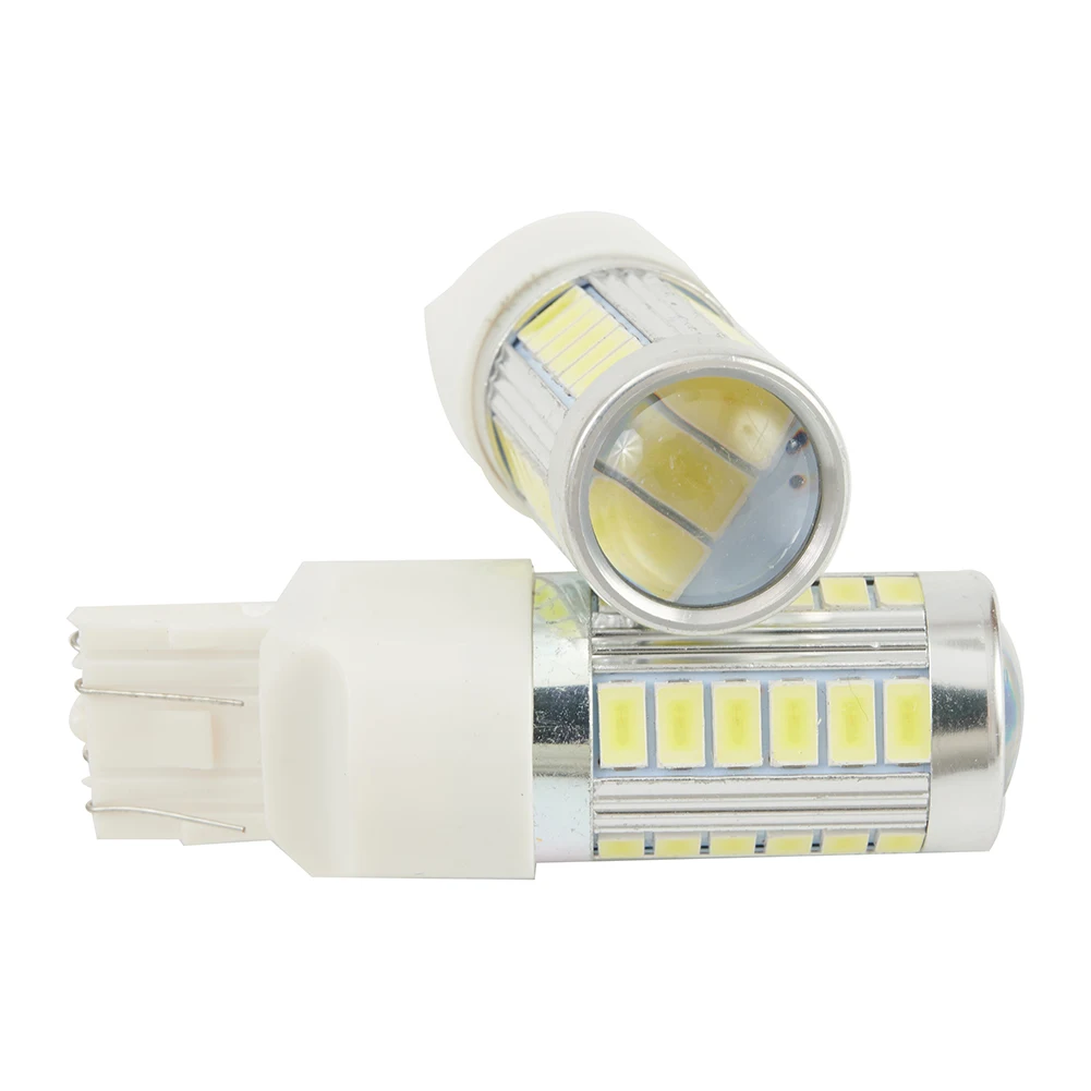 6.6W 800LM Car Backup Reverse light Brake light DC 12V 2pcs 6000K White T20 Bubls 33SMD LED Dome Lights Turn light Low power