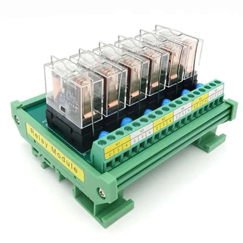A7THK-G2R-1-E Relay Module 6 Channels Interface 1NO+ 1NC DIN Rail Mount 16A DC 12V 24V INPUT PNP NPN