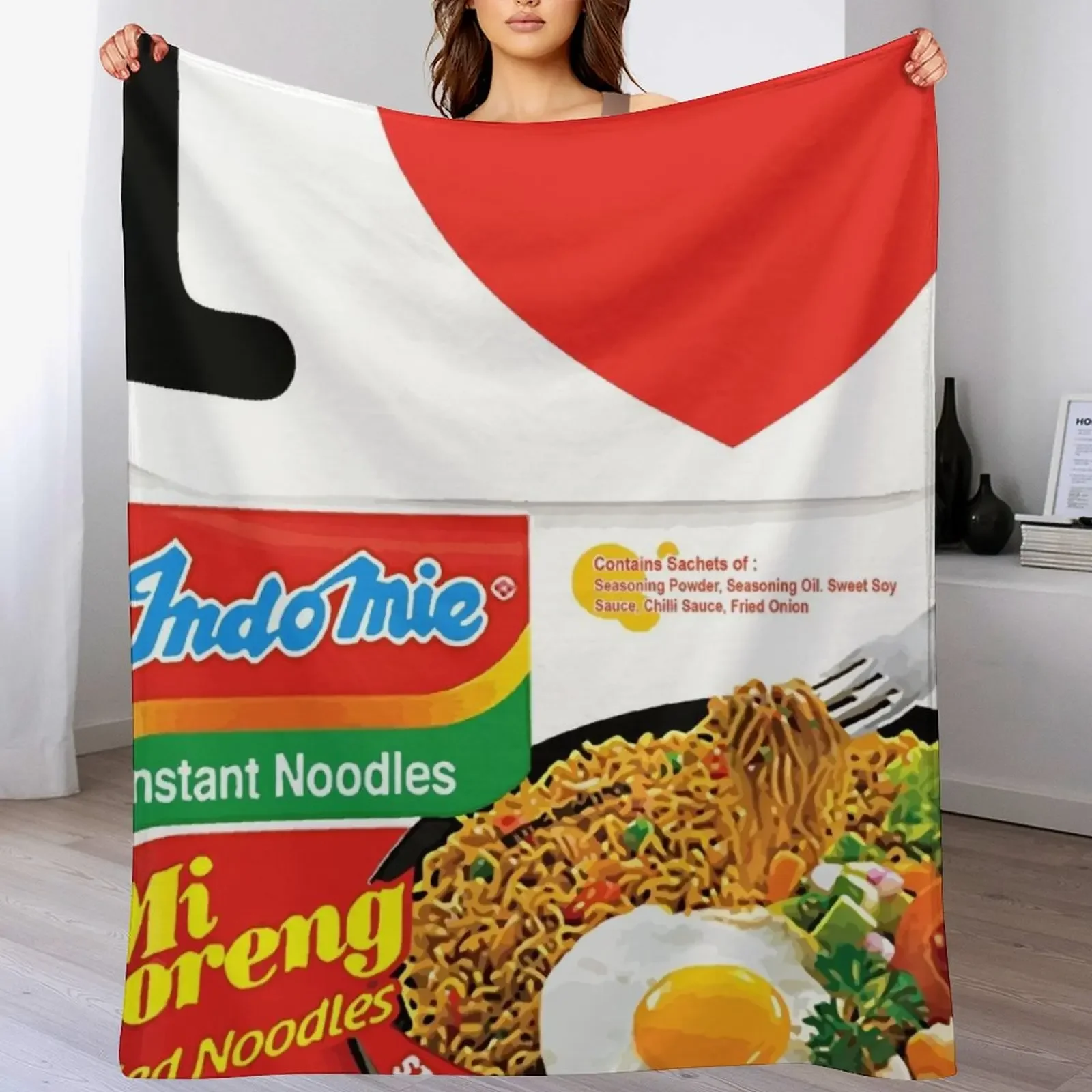 

I love mi goreng i heart mi goreng Indomie Migoreng Throw Blanket Modern Design Soft Blanket for Home Decor