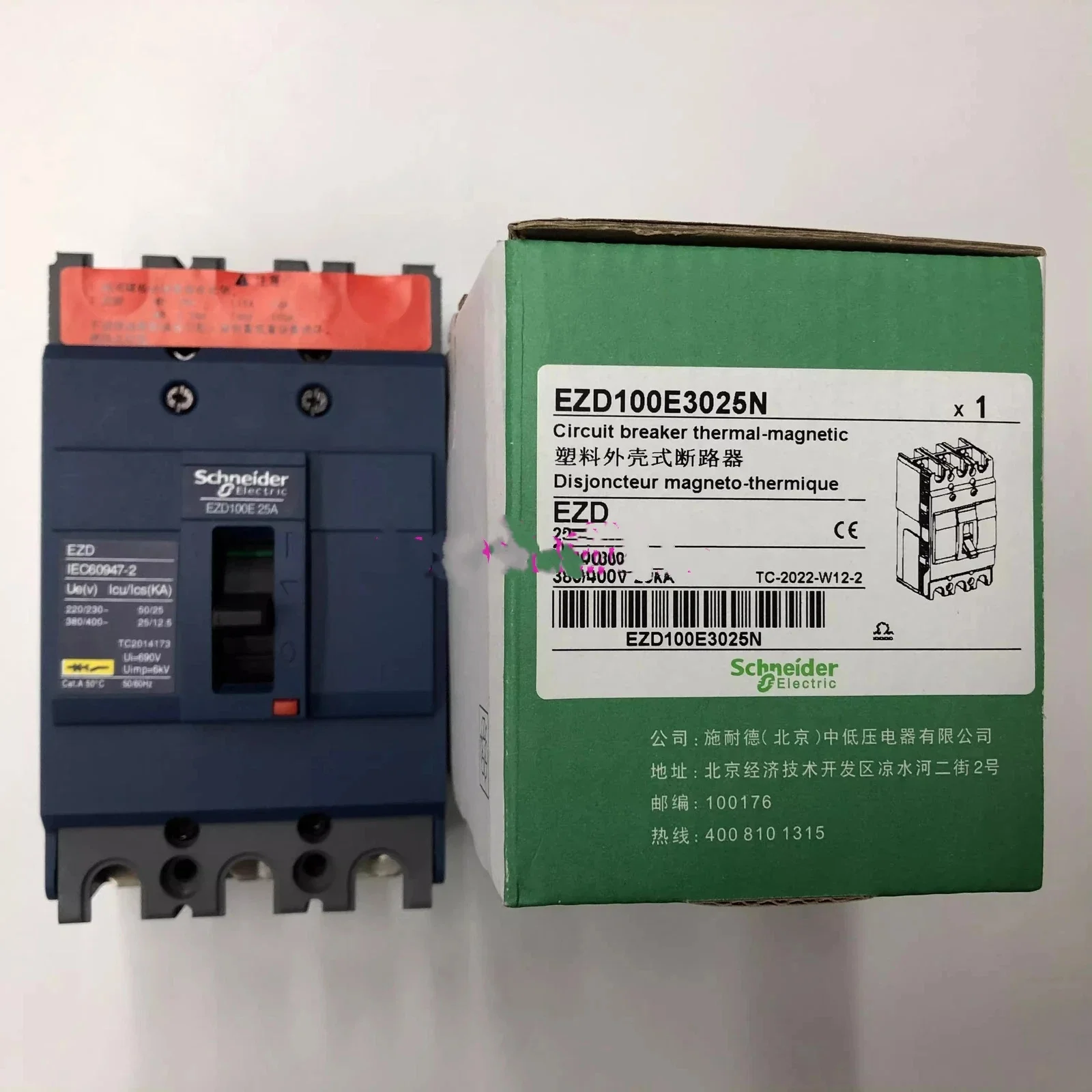 

Автоматический выключатель EZD100E3025N EZD100E3025 EZD100E-25A 3P | 100А | 25А | 25КА