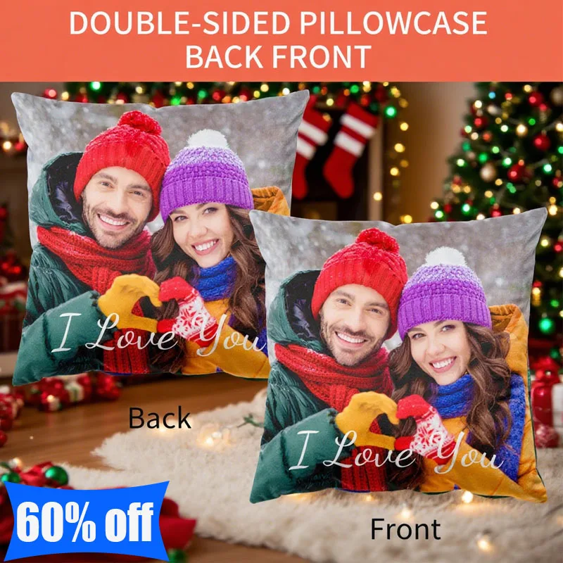 

Custom Printed Pillow Cover Any Photo Text Custom Family Gift Amazing Newlywed Gift Stylish Bedding Bedroom Decor Home Decor