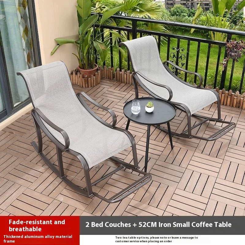 الحديثة في الهواء الطلق الترفيه كرسي كرسي متأرجح الحديد مسند الظهر وسائد إمالة المنزل فناء حديقة شرفة المسنين قيلولة هزاز #2