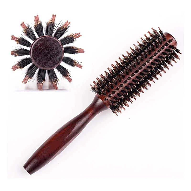 Hair curling comb pig bristle comb curly hair comb straight hair styling comb household anti-static comb