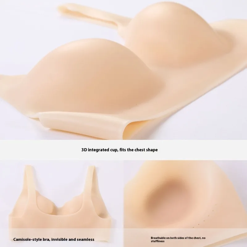 

Реалистичный силиконовый бюстгальтер пуш-ап для женщин, бикини для плавания, спортивный стример, улучшающий дышащий бесшовный