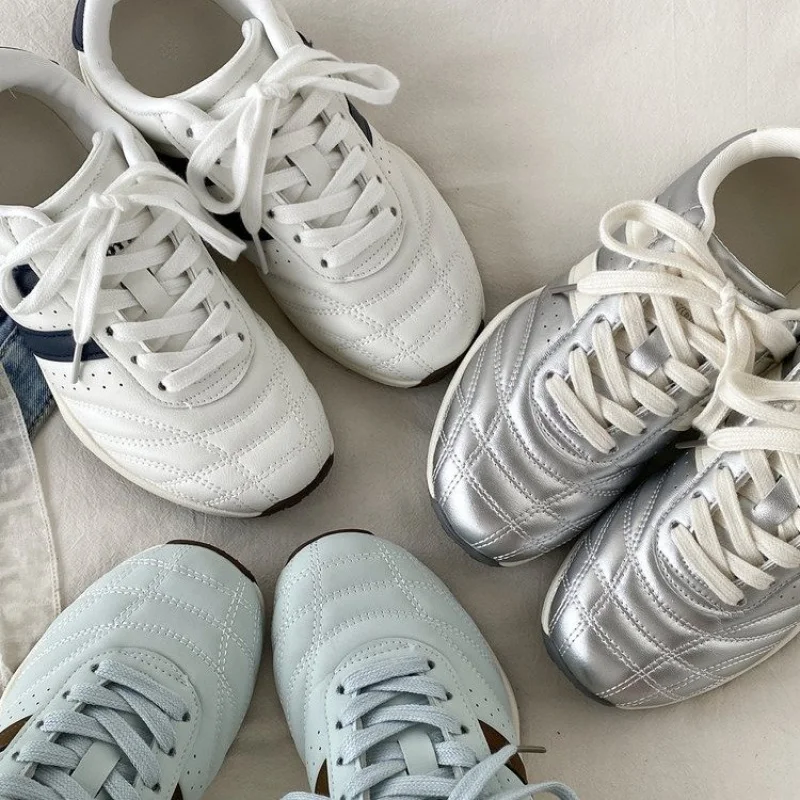 

Wide Toe Box Retro German Trainers | 2026 New Women's Low-top Soft Sole Sneakers | Versatile Casual White School Shoes