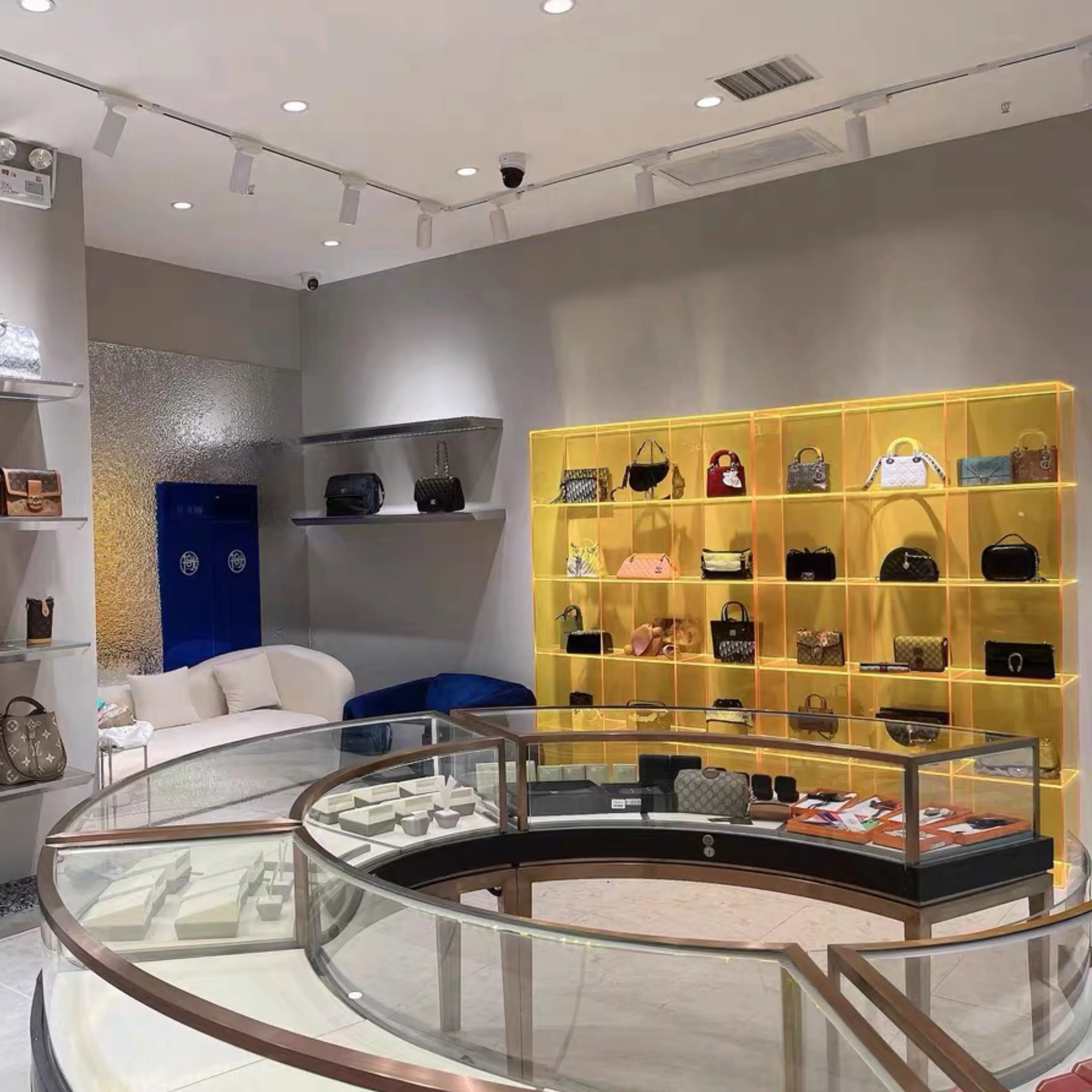 

Акриловая витрина на заказ, прозрачная постепенная смена цвета, магазин одежды, сумка для обуви, фигурка, винный шкаф, акриловая стойка