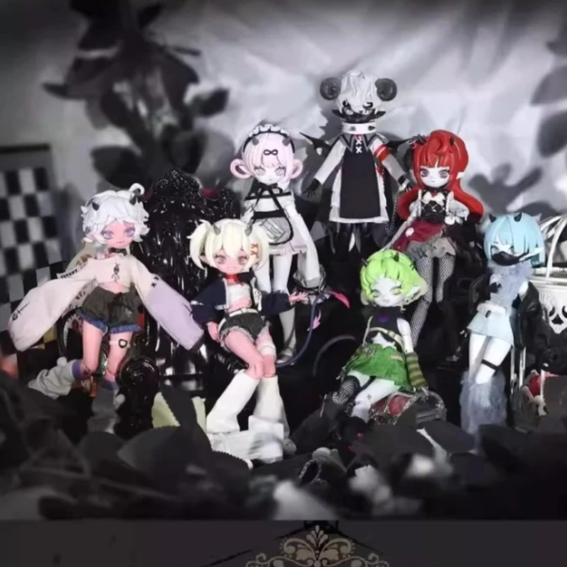 

Натуральная Cooze 1/8 Bjd Devil's Horns Series слепая коробка подвижная кукла орнамент изысканный шарнир креативная игрушка для девочек индивидуальный подарок