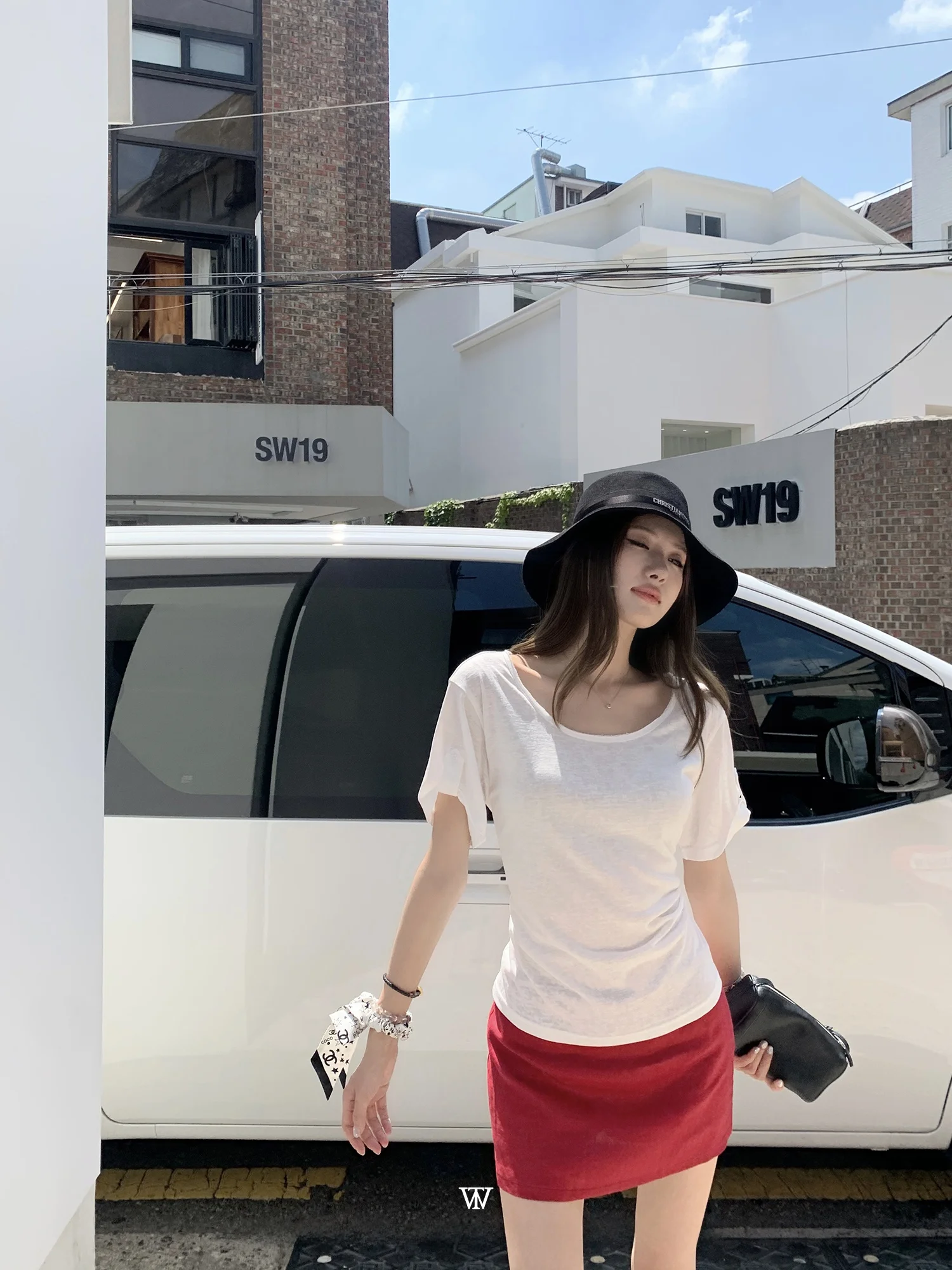 

WANANTONG Loose Top Women's Summer T-irt Buttoned Large Collar Multi-wear Fseel Casual Commute Sle ort Sve