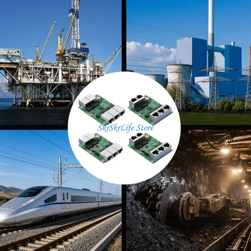 E65E 5 RJ45 Gigabit Ethernet Module for Cabinet and Enclosure Routing