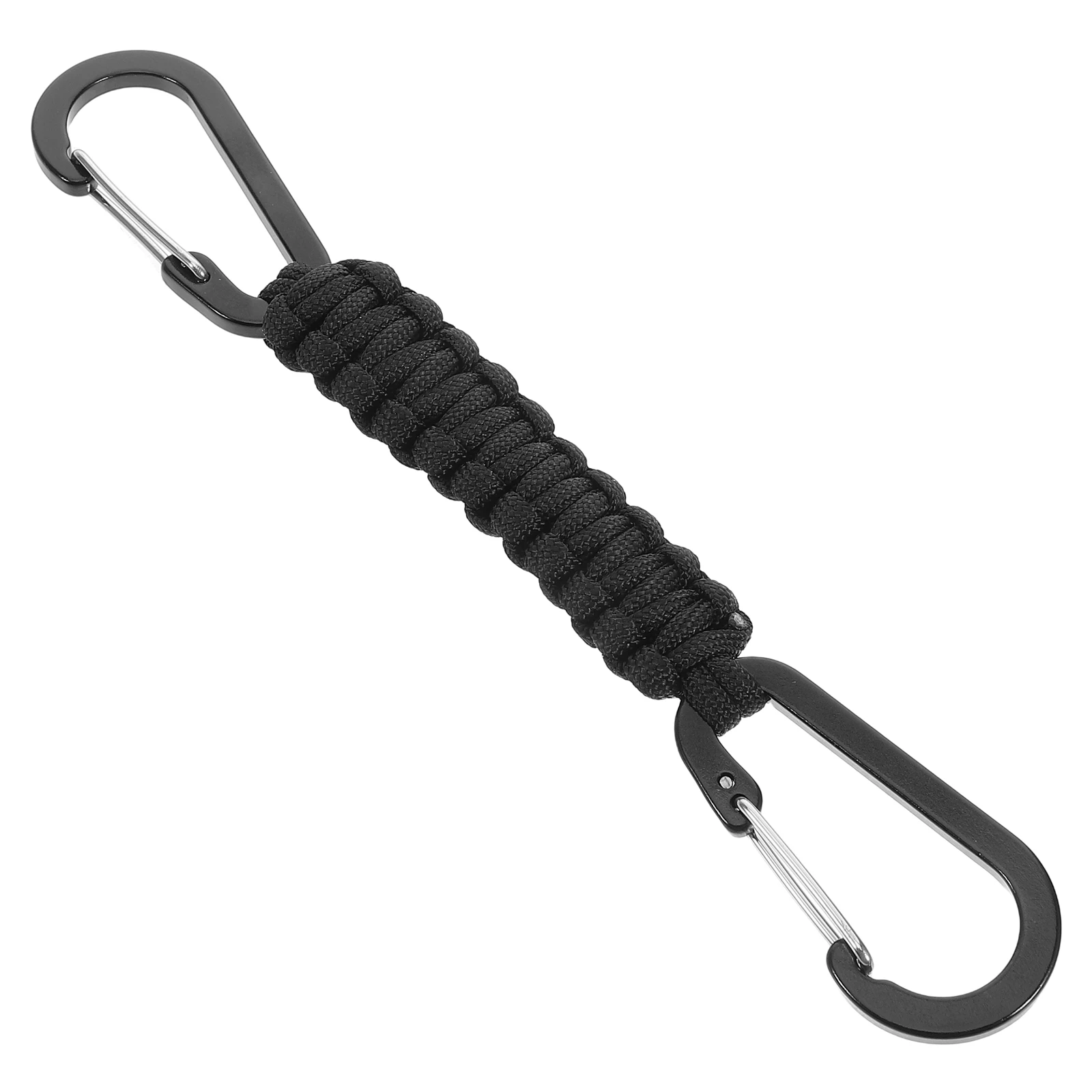 

Hiking Backpack Keychain Clips for Kids Carabiner Belt Keys Accessories Men Boys Bottle Rope Black