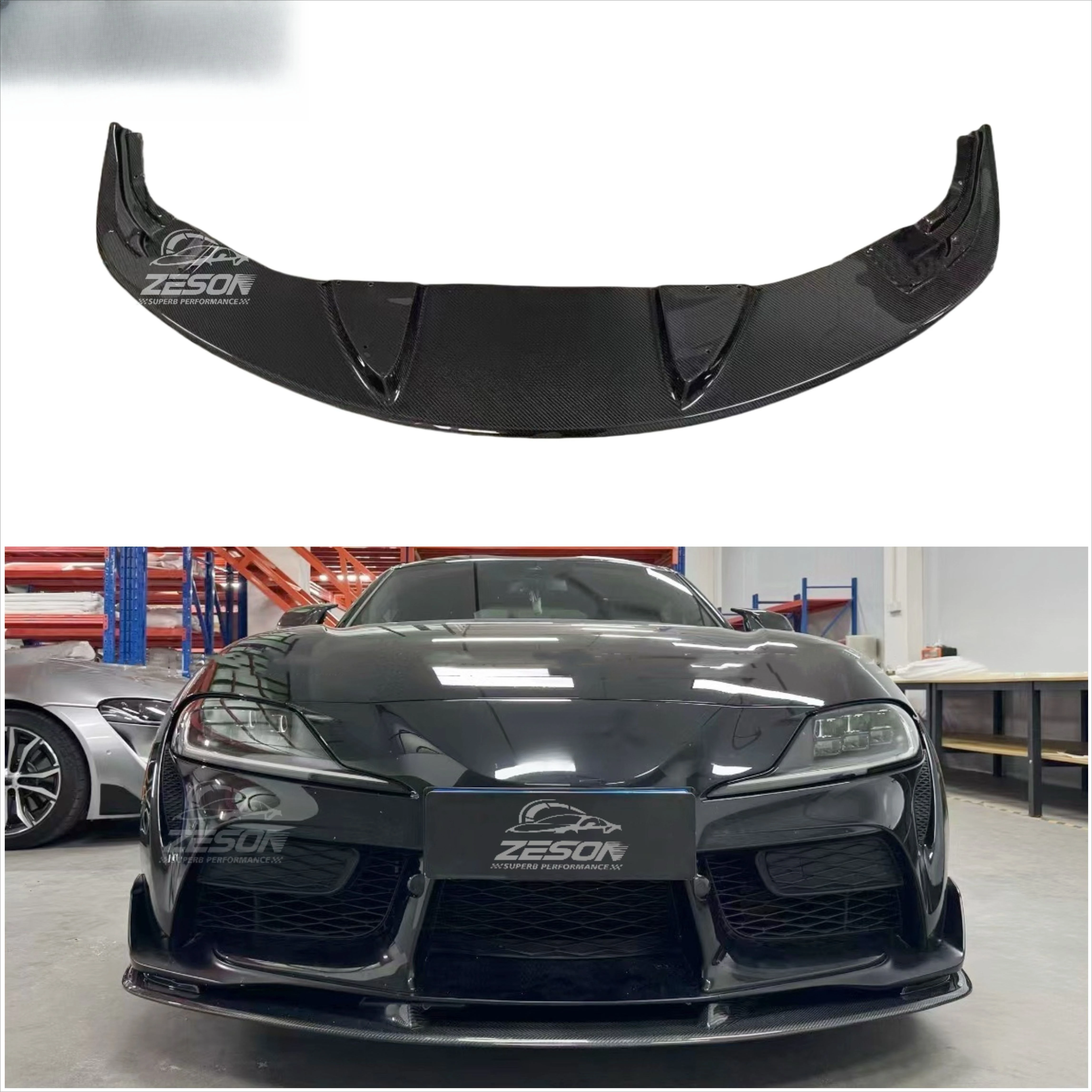 

High Quality Carbon Fiber Front Bumper Lip Art Style for GR Supra A90 A91 MKV Upgrade Car Front Lip