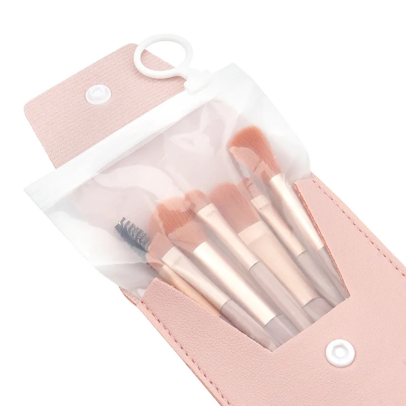 Tragbare Mini achtteilige Make-up Pinsel Set Frauen Macaron Beauty Tools weiche Borste Lidschatten Pinsel kompakte Reise größe