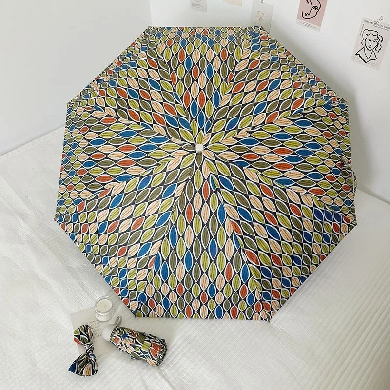 

Forest Flower World Umbrellas with dual-purpose full automatic umbrellas French portable sun protection and ultraviolet umbrella