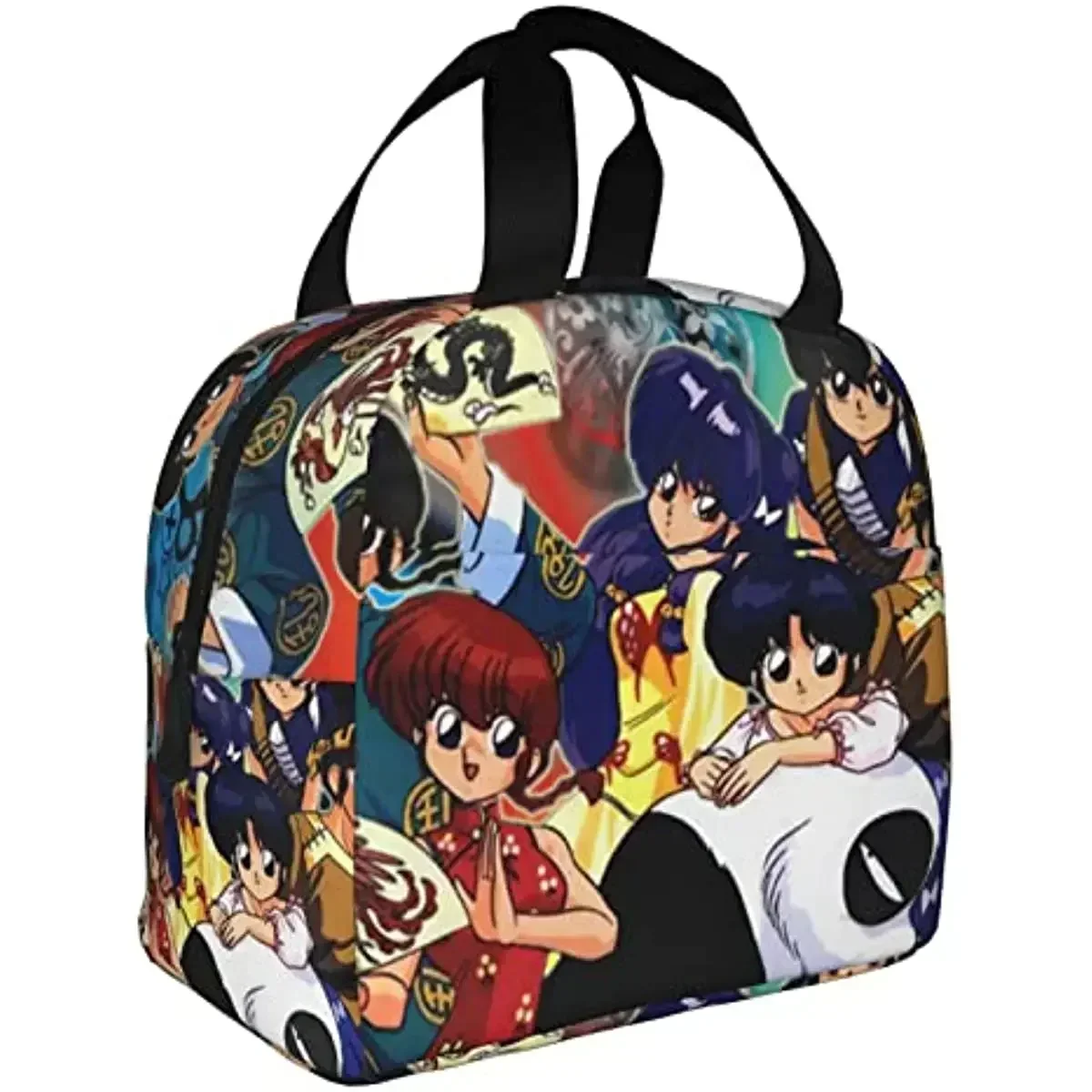 Anime Ranma ½ Vintage Poster Insulated Lunch Bag Reusable Portable Tote Bags Picnic Cooler Box Leakproof Lunchbox