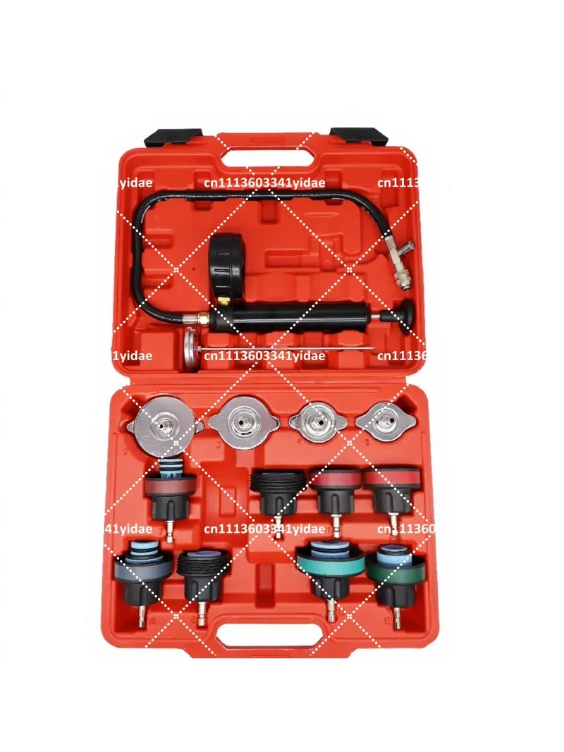 14 Pcs Universal Radiator Pressure Tester Kit, Coolant System Leak Diagnostic Tool for Car Motorcycle Truck