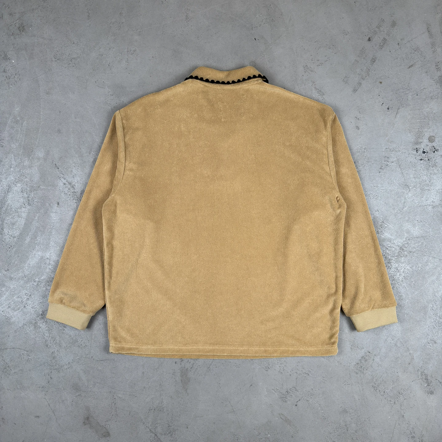 New Retro Towel Cloth Collared Sweatshirt Oversize Casual Loose Women's Style Comfortable Breathable Long Sleeve Streetwear
