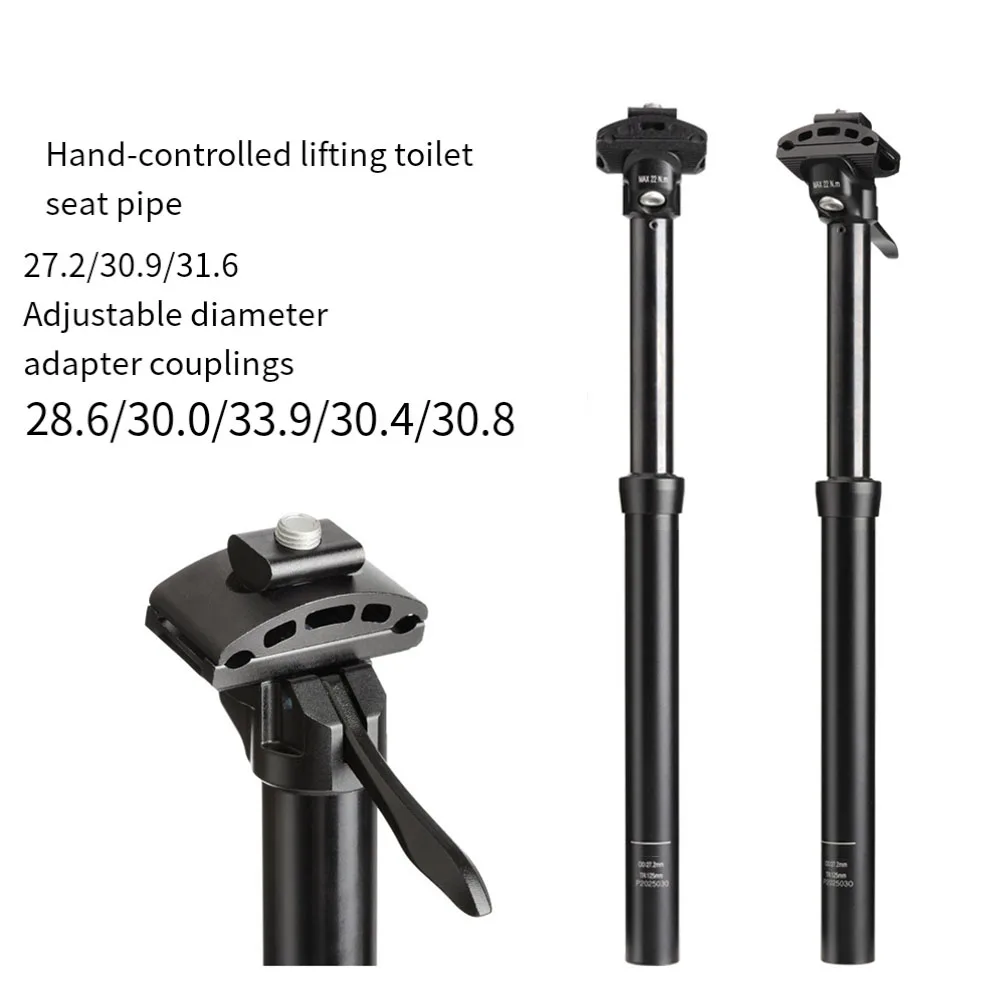 

Hydraulic Bike Seatpost 125mm Drop Hand Control Lightweight Aluminum Alloy Sealed for Dust and Water Resistance