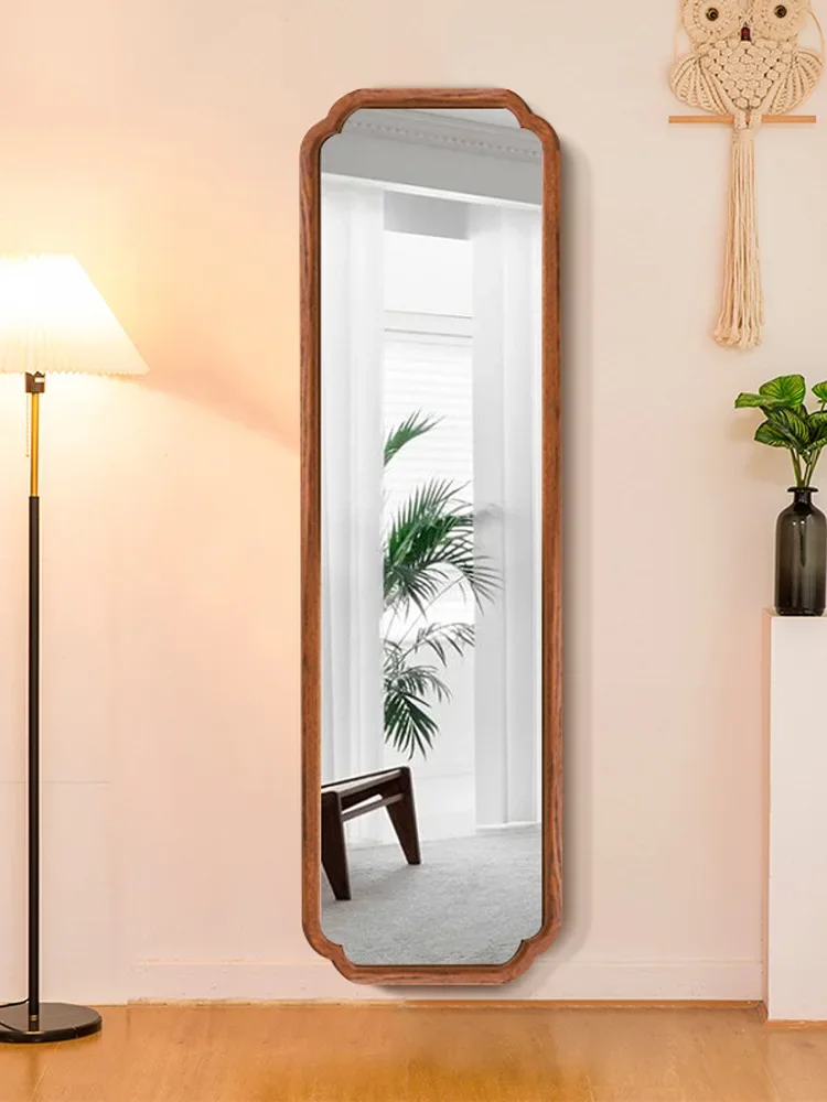 American-style entrance dressing mirror home full-length mirror wall-mounted ins style wall-mounted French retro household floor