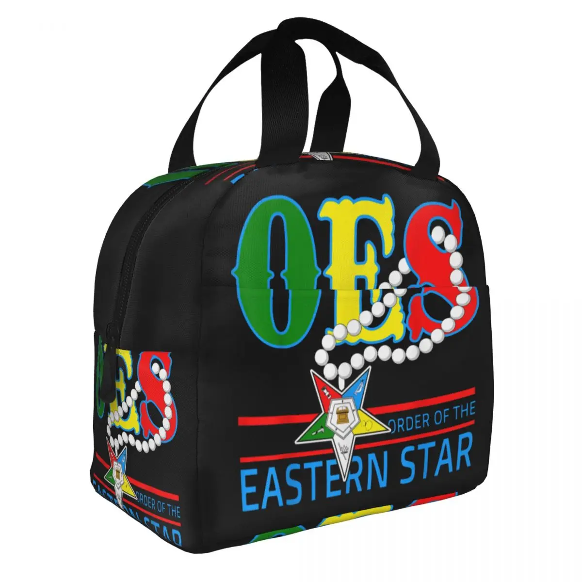 OES Eastern Star Insulated Lunch Tote Bag for Women Portable Thermal Cooler Bento Box Work School Travel