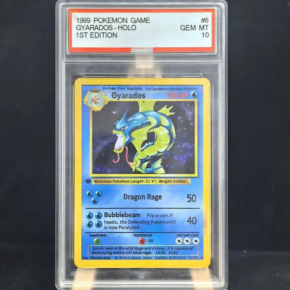 

Proxy DIY 1999 POKEMON GAME GYARADOS-HOLO 1ST EDITION 6 GEM MT 10 Rating Card 10 Card Labels Gift Cards Toys