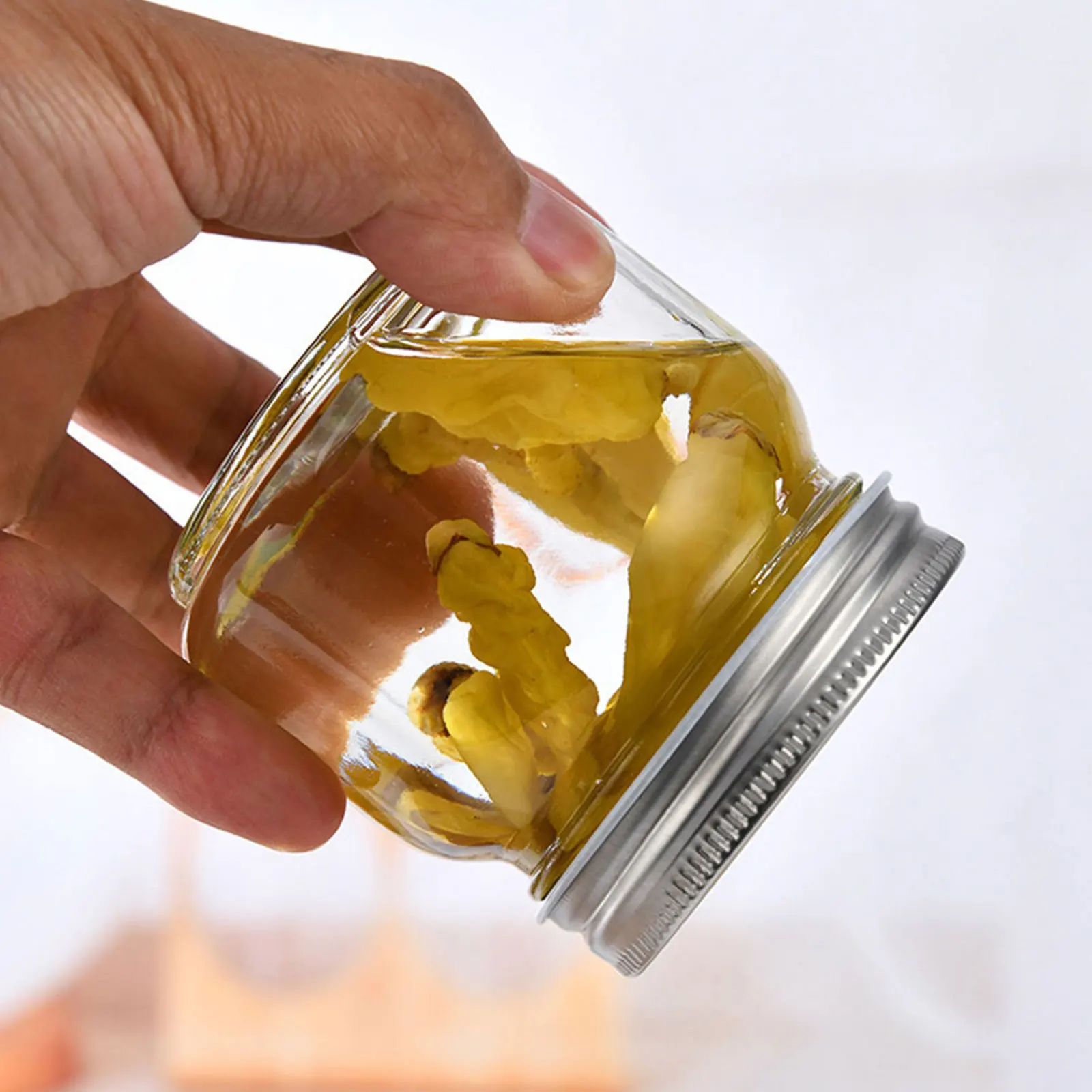 

6 set Mason Jar Lids Metal Storage Caps Leakproof Canning Lids Replacement Tinplate Wide Mouth Jar Covers Airtight Sealed Caps